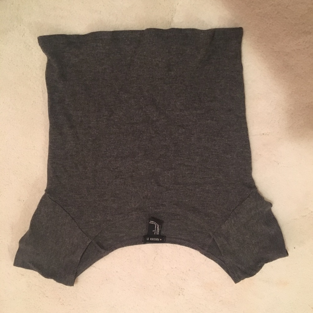 Gray Crop Top